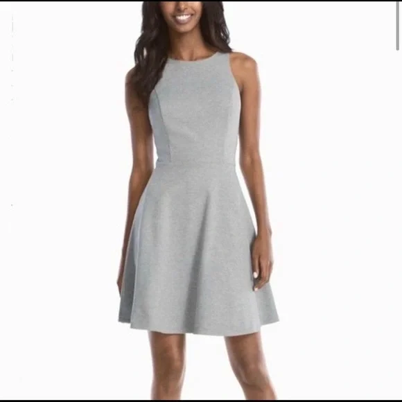 White House Black Market Dresses Whbm Gray Skater Dress With